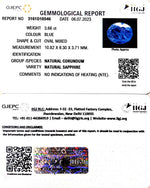 Load image into Gallery viewer, 3.66/CT Natural Blue Sapphire with Govt Lab Certificate (8991)
