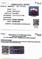 Load image into Gallery viewer, 5.72/CT Natural Ruby Stone with Govt. Lab Certificate-3205D11015