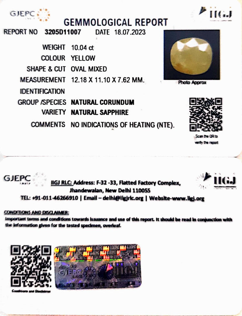 10.04/CT Natural Ceylonese Pukhraj with Govt Lab Certificate (4551)