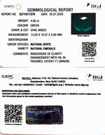 Load image into Gallery viewer, 4.00/CT Natural Panna Stone with Govt. Lab Certificate (34410)
