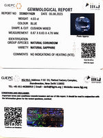 Load image into Gallery viewer, 4.03/CT Natural Blue Sapphire with Govt Lab Certificate-BLUSA9W

