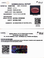 Load image into Gallery viewer, 4.17/CT Natural Mozambique Ruby with Govt. Lab Certificate (RUBY9W)
