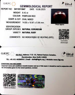 Load image into Gallery viewer, 8.42/CT Natural Indian Ruby with Govt. Lab Certificate (1221)
