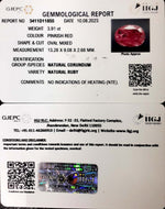 Load image into Gallery viewer, 3.91/CT Natural Mozambique Ruby with Govt. Lab Certificate (56610)

