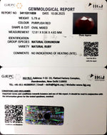 Load image into Gallery viewer, 5.79/CT Natural Indian Ruby with Govt. Lab Certificate (1221)
