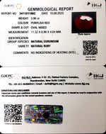 Load image into Gallery viewer, 3.96/CT Natural Mozambique Ruby with Govt. Lab Certificate (12210)
