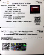 Load image into Gallery viewer, 2.22/CT Natural Mozambique Ruby with Govt. Lab Certificate (7881)
