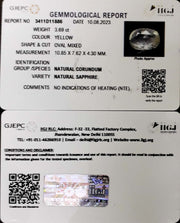 3.69/CT Natural Ceylonese Pukhraj with Govt Lab Certificate-YELSA9U