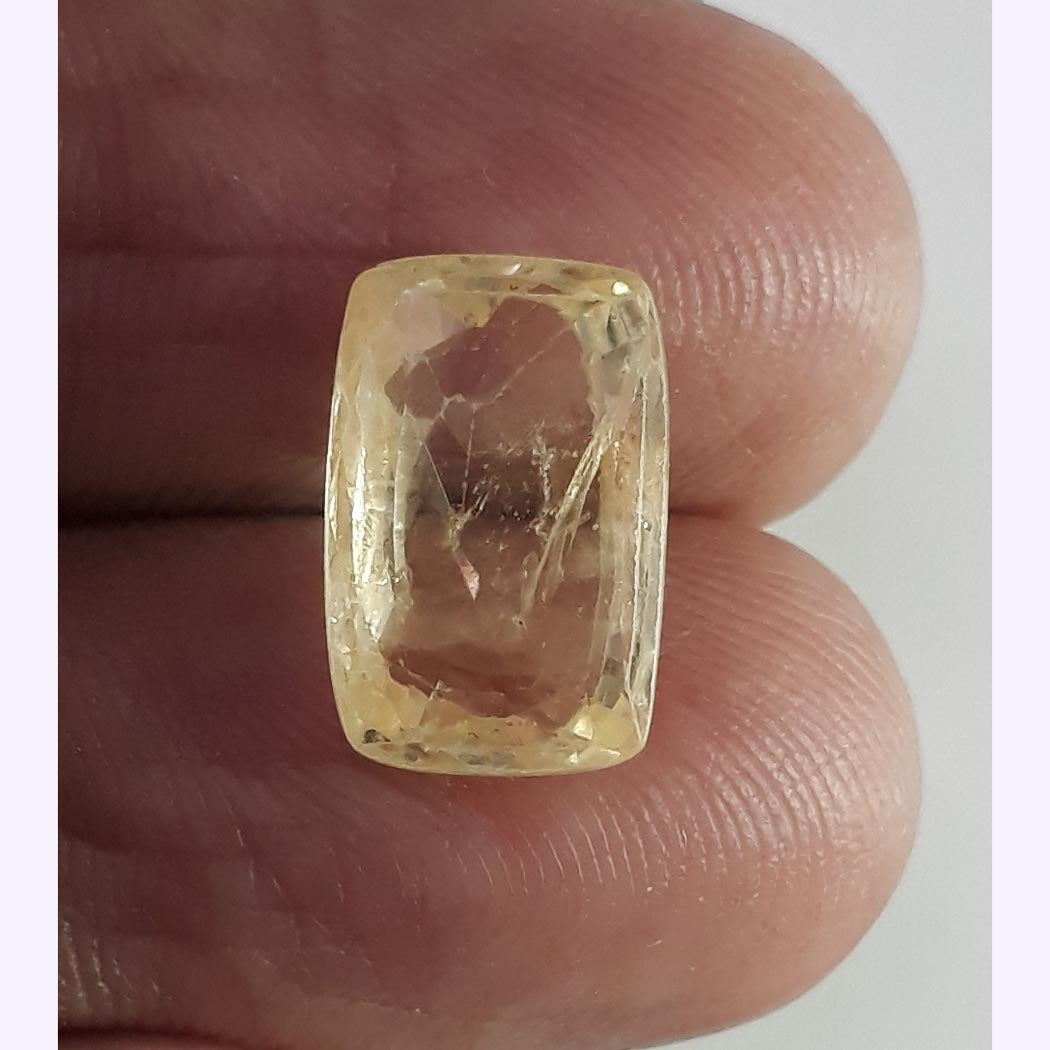 5.89/CT Natural Ceylonese Pukhraj with Govt Lab Certificate-YELSA9U