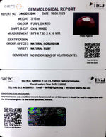 Load image into Gallery viewer, 3.13/CT Natural Neo Burma Ruby with Govt. Lab Certificate (4551)
