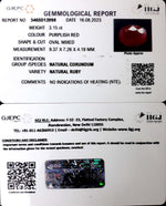 Load image into Gallery viewer, 3.15/CT Natural Mozambique Ruby with Govt. Lab Certificate (12210)
