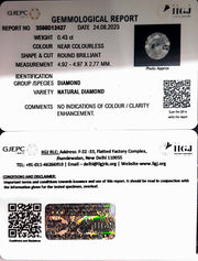 0.43/Cents Natural Diamond with Govt. Lab Certificate (110000)