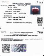 Load image into Gallery viewer, 3.86/CT Natural Indian Ruby with Govt. Lab Certificate (1221)

