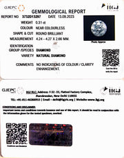 0.31/Cents Natural Diamond with Govt. Lab Certificate-3732D13297