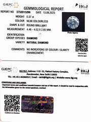 0.37/Cents Natural Diamond with Govt. Lab Certificate (120000)