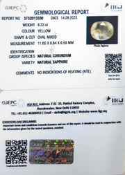 6.33/CT Natural Ceylonese Pukhraj with Govt Lab Certificate (8991)