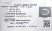 5.87/CT Natural Ceylonese Pukhraj with Govt Lab Certificate-YELSA9U