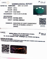 Load image into Gallery viewer, 3.98/CT Natural Panna Stone with Govt. Lab Certificate (23310)
