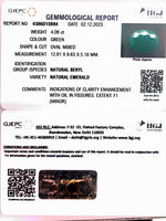 Load image into Gallery viewer, 4.06/CT Natural Panna Stone with Govt. Lab Certificate (6771)
