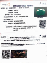 Load image into Gallery viewer, 6.66/CT Natural Panna Stone with Govt. Lab Certificate (8991)
