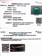 Load image into Gallery viewer, 6.39/CT Natural Panna Stone with Govt. Lab Certificate (34410)
