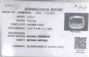 5.82/CT Natural Ceylonese Pukhraj with Govt Lab Certificate (YELSA9T)