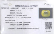 3.80/CT Natural Ceylonese Pukhraj with Govt Lab Certificate-YELSA9U