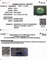3.60/CT Natural Beryl Gemstone (1221)
