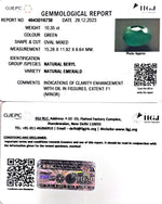 Load image into Gallery viewer, 10.35/CT Natural Panna Stone with Govt. Lab Certificate (16650)
