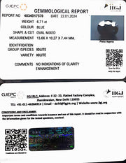 6.71/CT Natural Iolite with Govt Lab Certificate (1221)