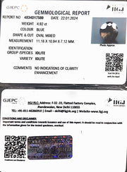 4.92/CT Natural Iolite with Govt Lab Certificate (1221)