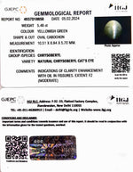 Load image into Gallery viewer, 5.48/CT Natural Chrysoberyl Cat&#39;s Eye with Govt. Lab Certificate (8991)
