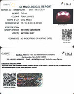 Load image into Gallery viewer, 7.65/CT Natural Ruby Stone with Govt. Lab Certificate-5008D18249