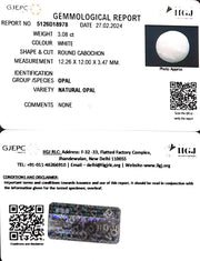 3.08/CT Natural Opal with Govt. Lab Certificate (4551)