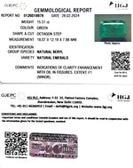 Load image into Gallery viewer, 15.31/CT Natural Panna Stone with Govt. Lab Certificate (16650)
