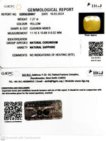 Load image into Gallery viewer, 7.27/CT Natural Yellow Sapphire With Govt Lab Certificate-5295D20097