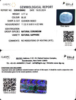 Load image into Gallery viewer, 4.77/CT Natural Blue Sapphire with Govt Lab Certificate-6771
