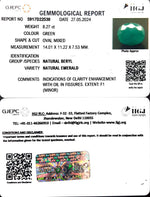 Load image into Gallery viewer, 8.27/CT Natural Panna Stone with Govt. Lab Certificate-3441
