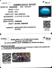 5.70/CT Natural Govt. Lab Certified Turquoise-832