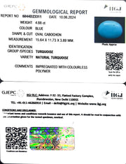 4.88/CT Natural Govt. Lab Certified Turquoise-832