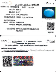 6.58/CT Natural Govt. Lab Certified Turquoise-832