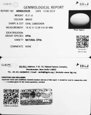 9.31/CT Natural Fire Opal with Govt. Lab Certificate-8991