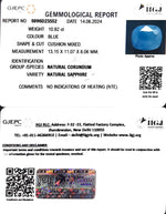 Load image into Gallery viewer, 10.92/CT Natural Blue Sapphire with Govt Lab Certificate-4551
