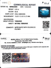 8.20/CT Natural Govt. Lab Certified Turquoise-1221