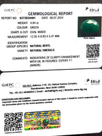 Load image into Gallery viewer, 4.94/CT Natural Panna Stone with Govt. Lab Certificate-2331
