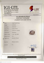 6.16/CT Natural Purple Sapphire with Govt. Lab Certificate-68646