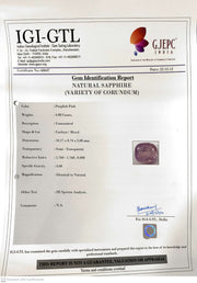 4.88/CT Natural Purple Sapphire with Govt. Lab Certificate-68647