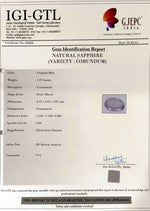 Load image into Gallery viewer, 1.87/CT Natural Purple Sapphire Stone with Govt. Lab Certificate-69428
