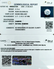 0.13/Cents Natural Diamond with Govt. Lab Certificate-95000