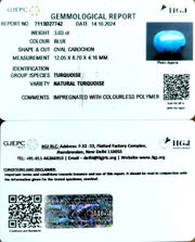 3.03/CT Natural Turquoise With Govt. Lab Certificate-1221
